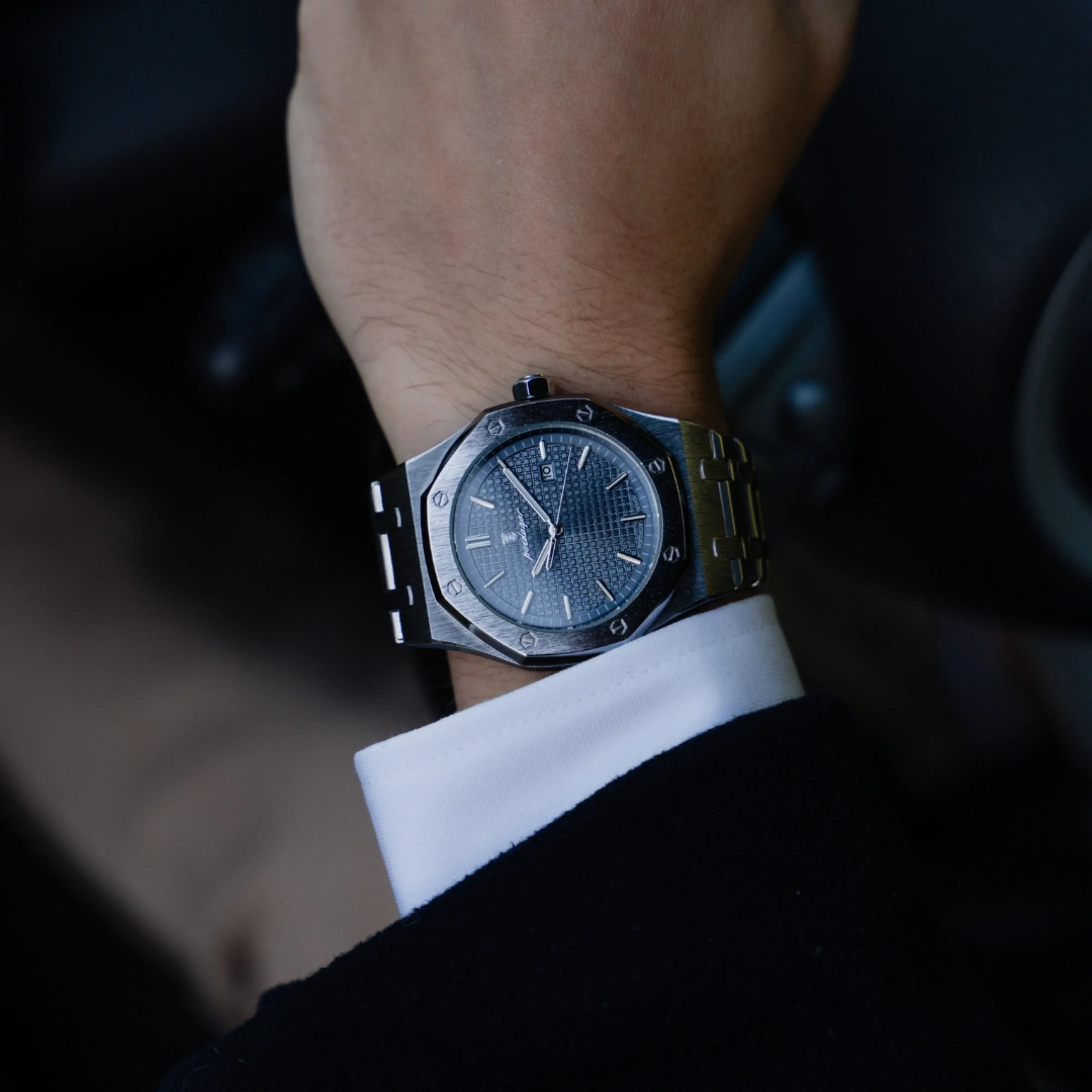 Mens Classic Watch | Silver & Stainless Steel-Metal Watch-