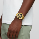 Mens Stainless Steel Watch | Phantom Design-Metal Watch-Gold