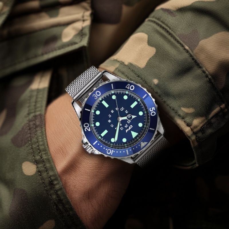 Mens Tactical Field Watch | Diving Style-Military Watch-