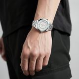 Stainless Steel Mechanical Watch | Mens Watch-Metal Watch-White
