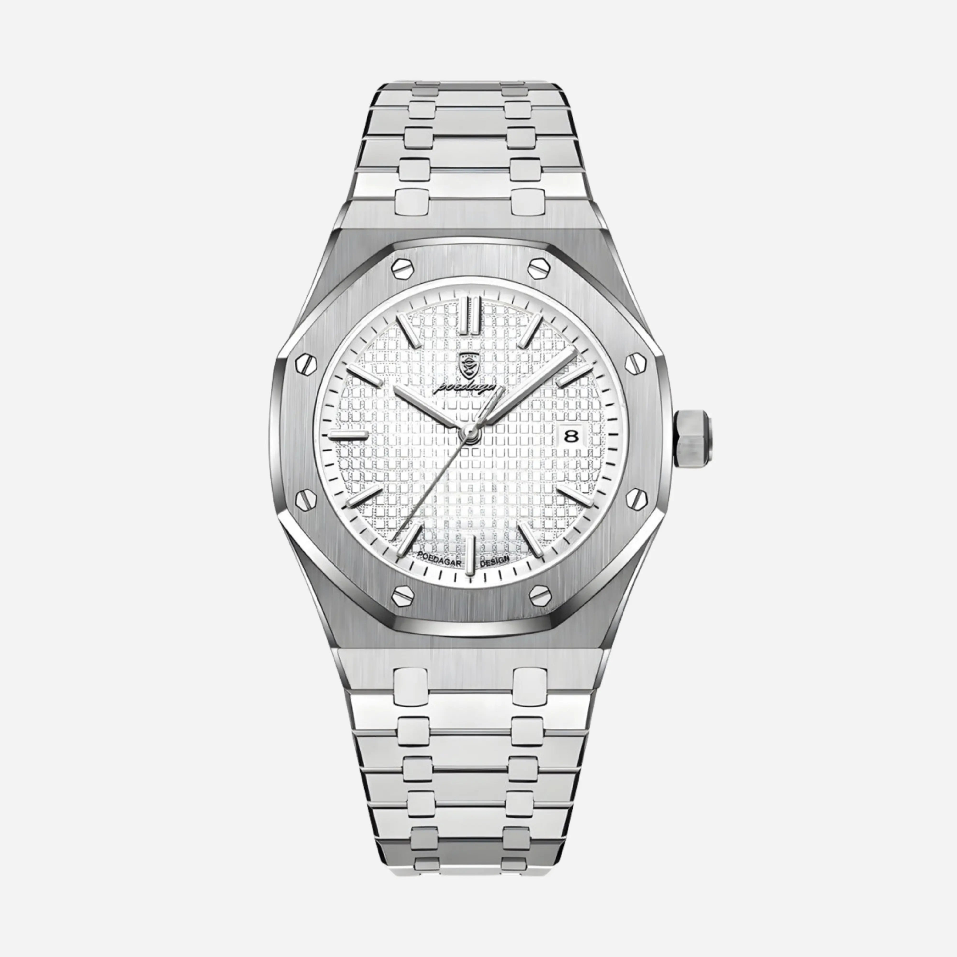 Mens Classic Watch | Silver & Stainless Steel-Metal Watch-