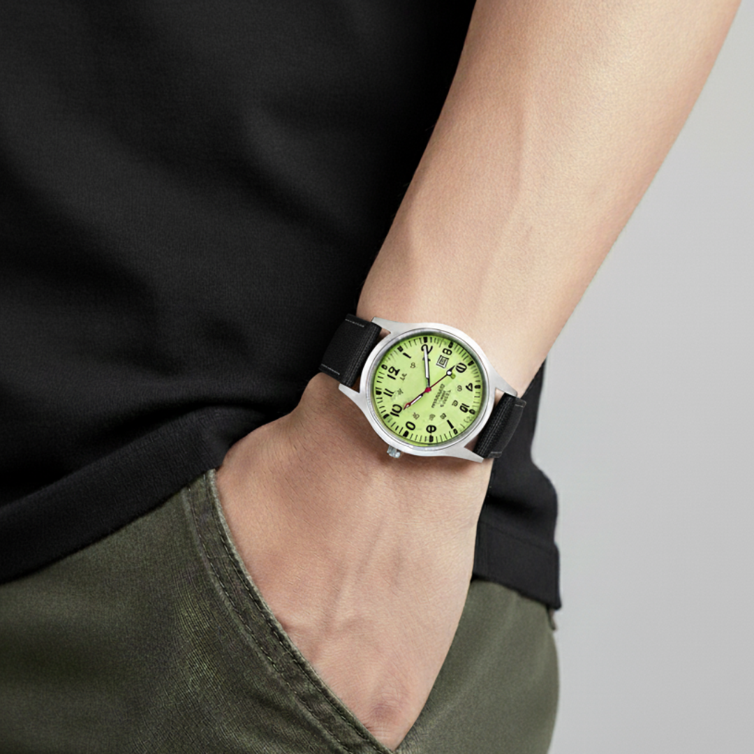 Mens Military Style Watch | Outdoor Design-Military Watch-Black