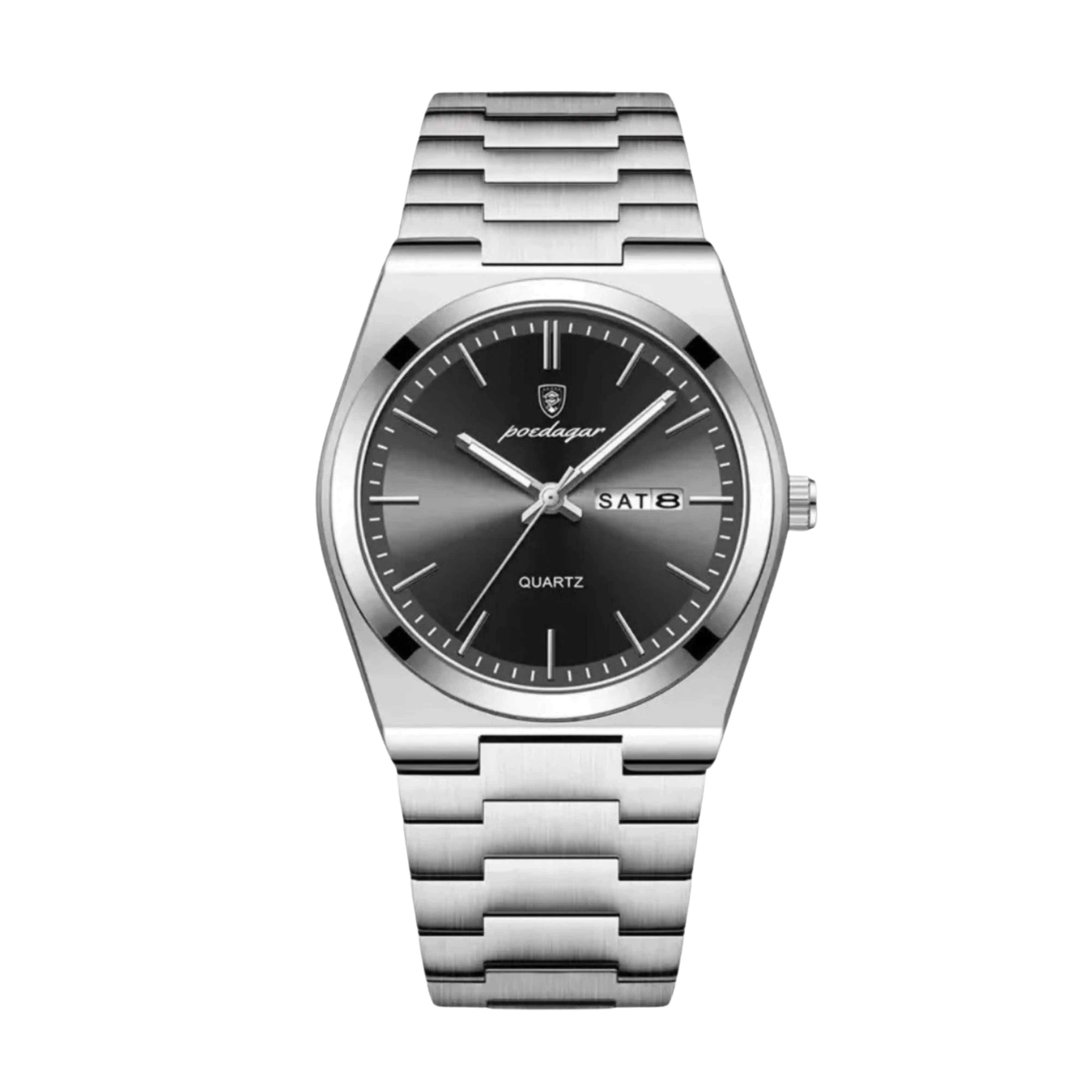 Mens Watch Stainless Steel Silver | Quartz-Metal Watch-