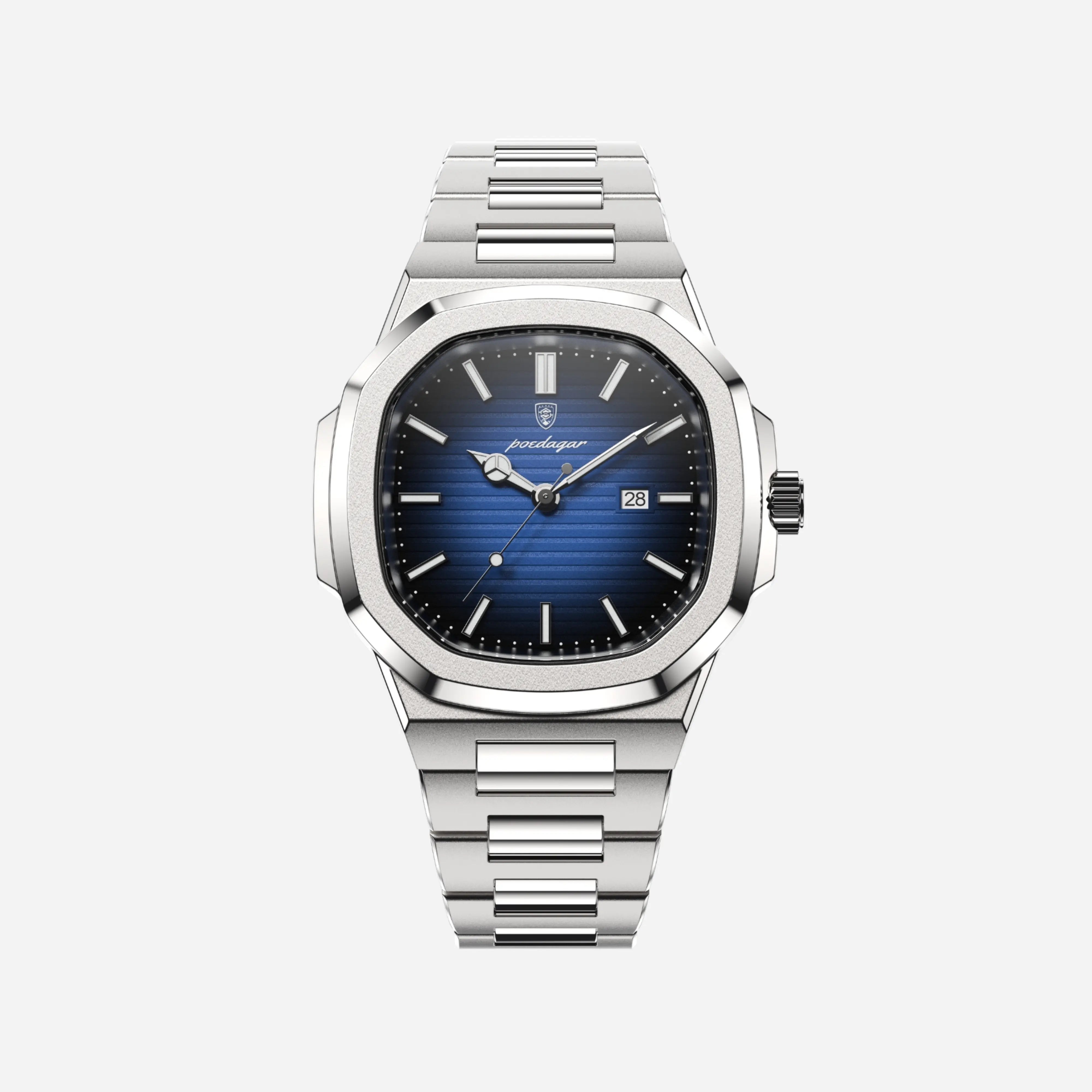 Mens Stainless Steel Watch | Square Dial-Metal Watch-