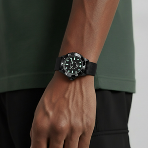 Mens Tactical Field Watch | Diving Style-Military Watch-Black
