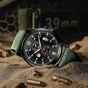Mens Military Watch | Sporty Fluorescent Quartz-Military Watch-