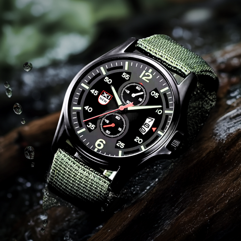 Mens Military Watch | Sporty Fluorescent Quartz-Military Watch-