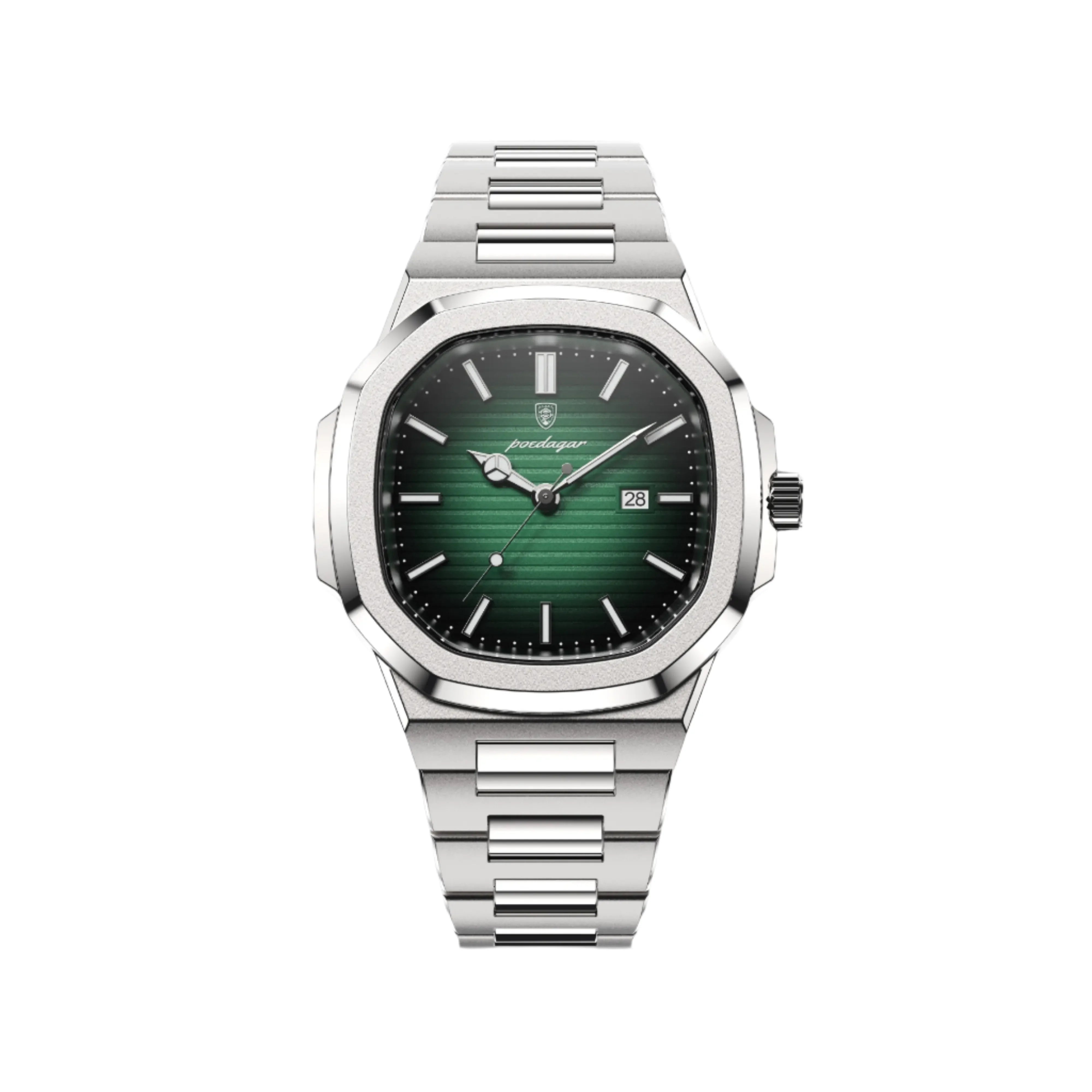 Mens Stainless Steel Watch | Square Dial-Metal Watch-