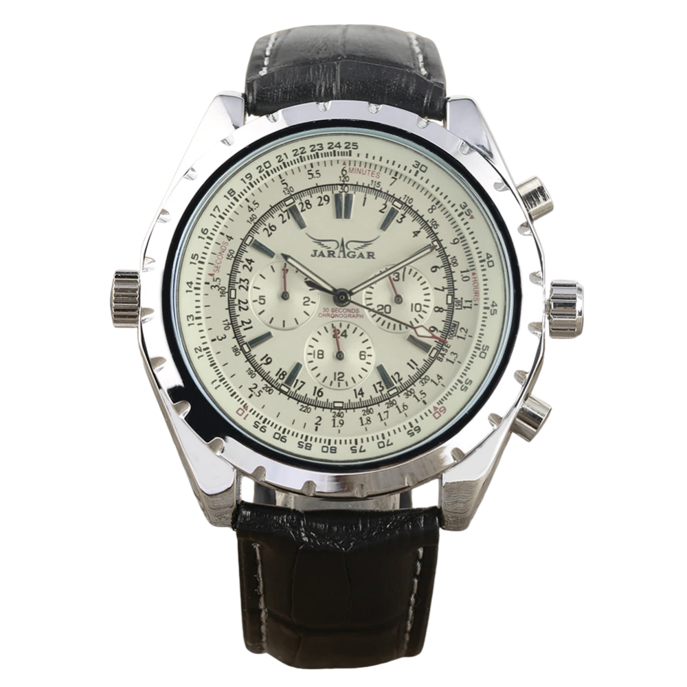 Stainless Steel Mechanical Watch | Mens Watch-Metal Watch-