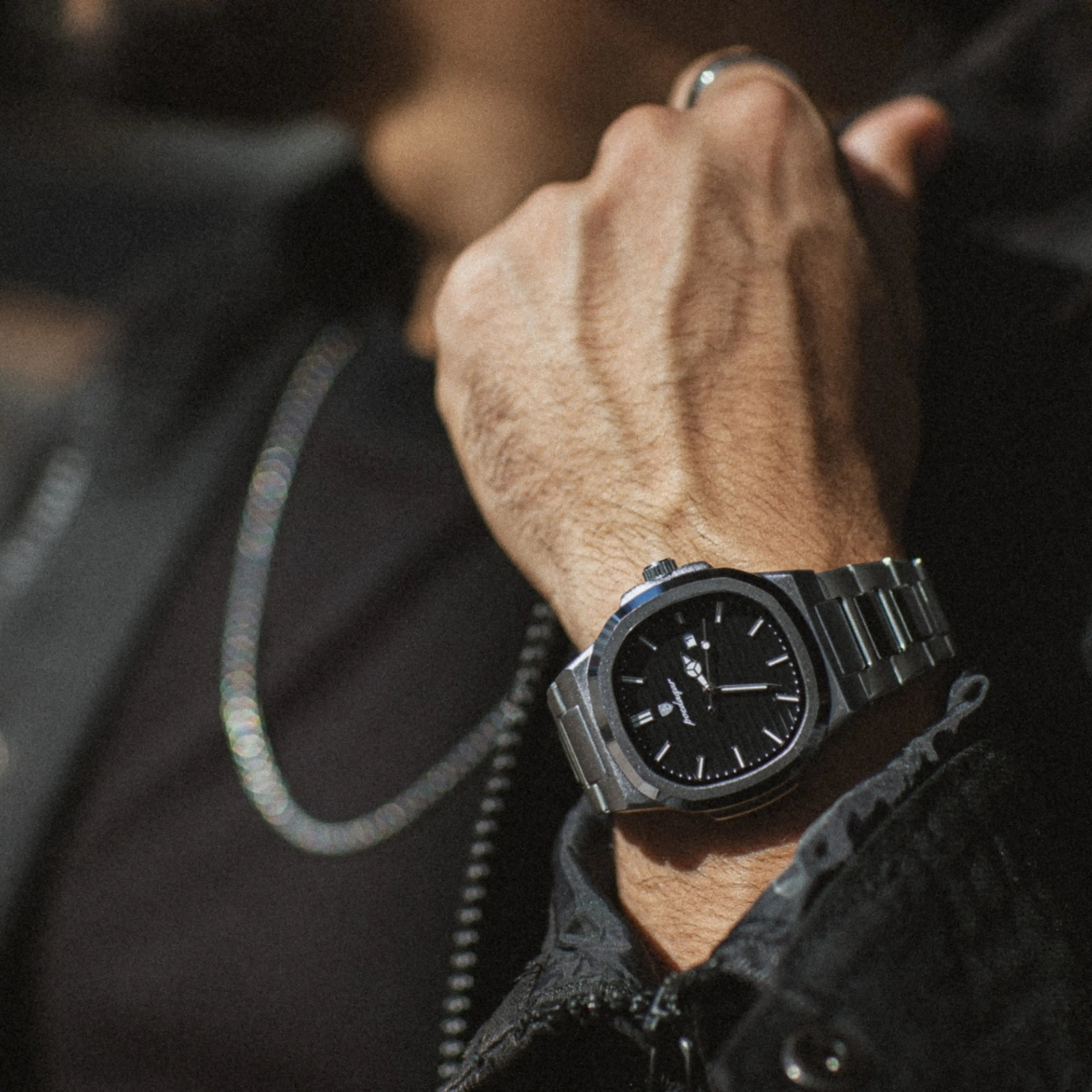 Mens Stainless Steel Watch | Square Dial-Metal Watch-