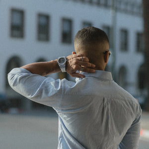 Mens Classic Watch | Silver & Stainless Steel-Metal Watch-