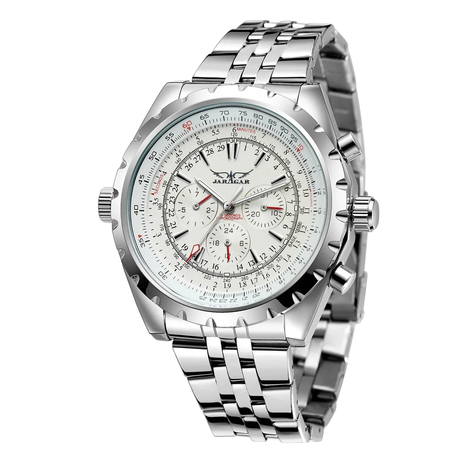 Stainless Steel Mechanical Watch | Mens Watch-Metal Watch-