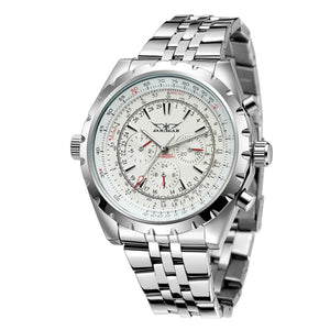 Stainless Steel Mechanical Watch | Mens Watch-Metal Watch-
