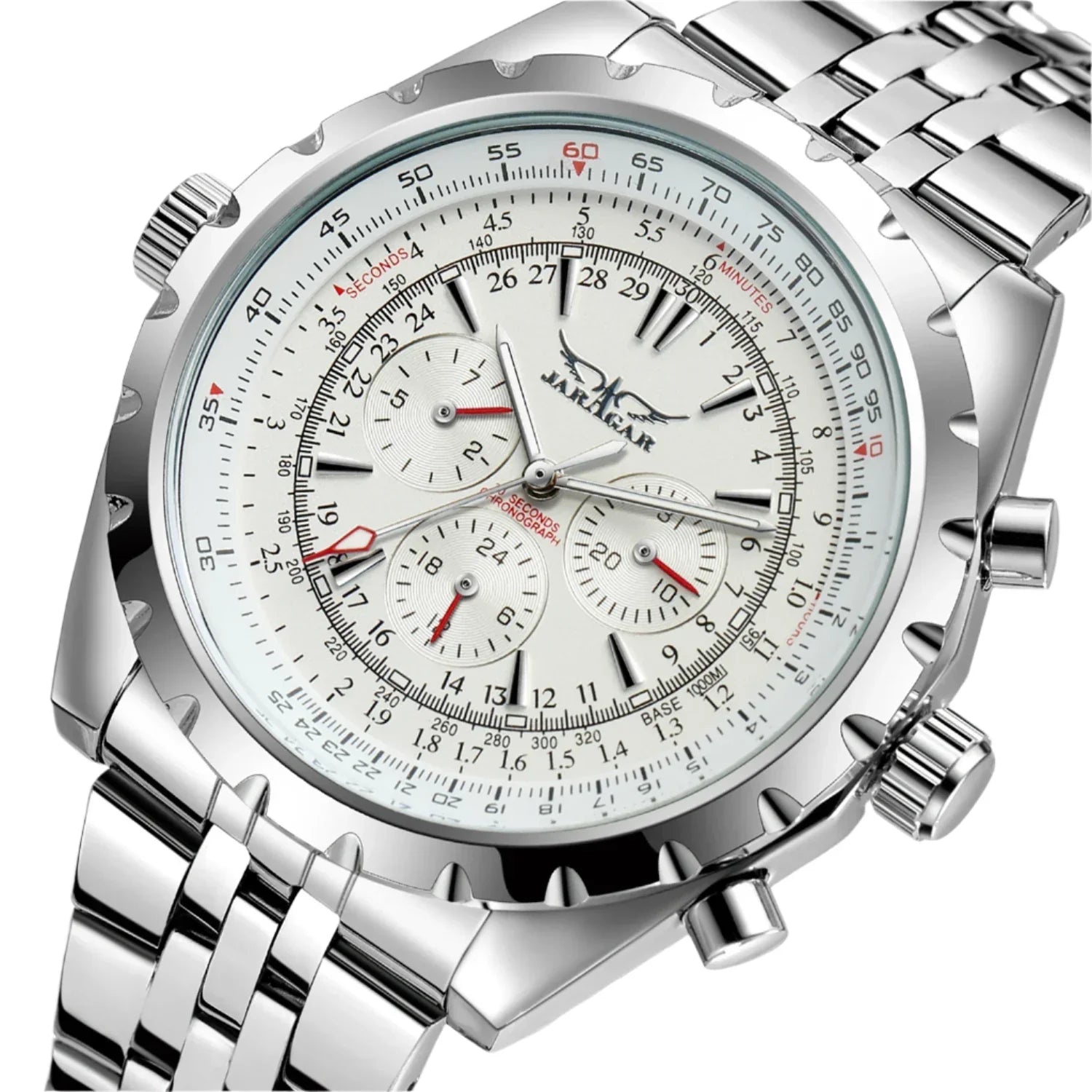 Stainless Steel Mechanical Watch | Mens Watch-Metal Watch-
