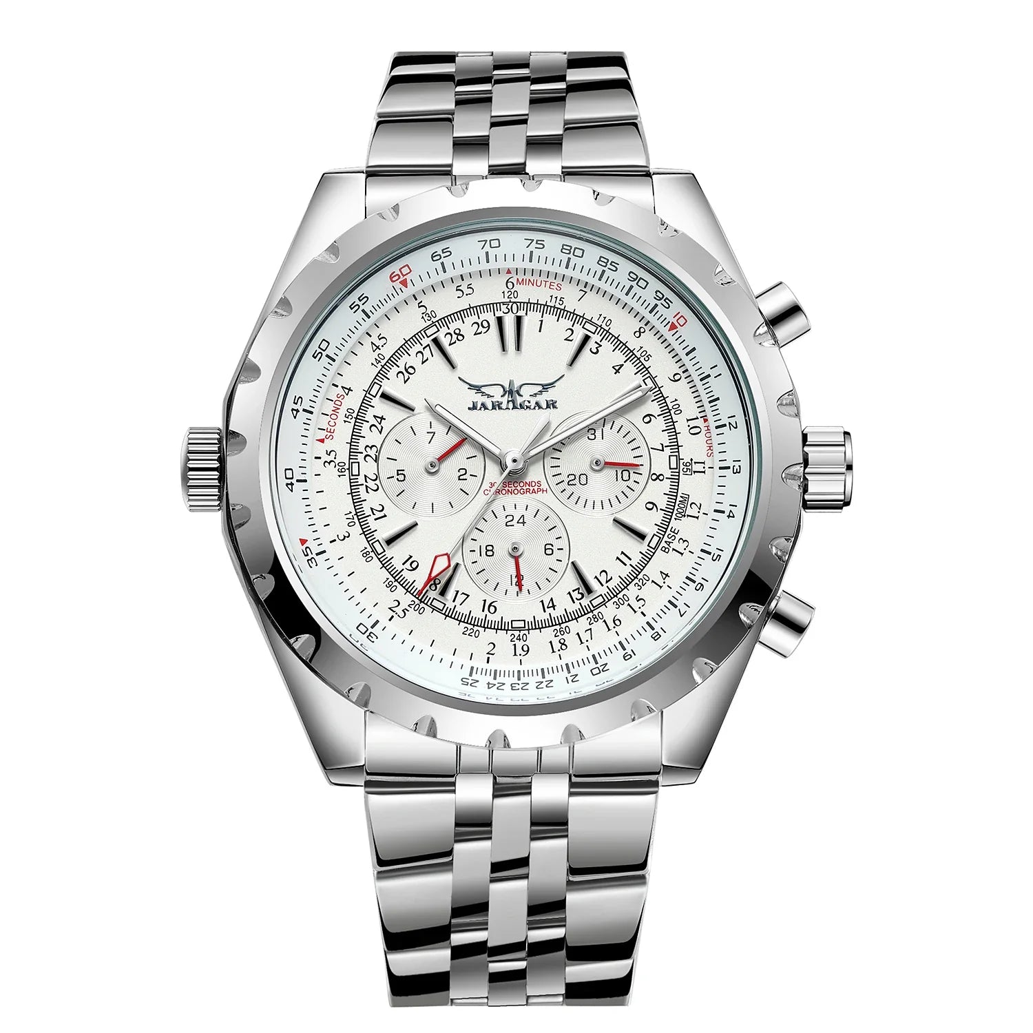 Stainless Steel Mechanical Watch | Mens Watch-Metal Watch-